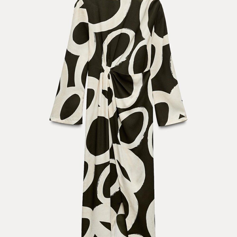 NWT ZARA PRINTED MIDI DRESS - Picture 5 of 9